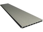 Kit Clôture 1.6 x 1.6 m composite et aluminium + profilés de finitions - Kit de fixation offert - Gris