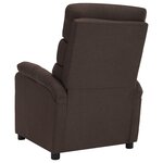 Vidaxl fauteuil inclinable électrique marron tissu