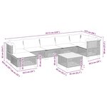 vidaXL Salon de jardin avec coussins 8 Pièces beige résine tressée