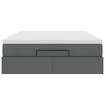 VidaXL Cadre de lit ottoman avec matelas gris foncé 140x190 cm tissu