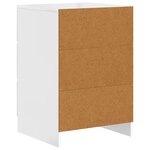 vidaXL Cabinet de chevet avec tiroir Blanc brillant 43 x 41 x 63 5 cm