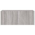 vidaXL Meuble TV mural avec lumières LED sonoma gris 100x35x41 cm