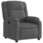 vidaXL Fauteuil inclinable Gris foncé Tissu