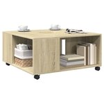 vidaXL Table basse chêne sonoma 80x80x40 cm bois d'ingénierie