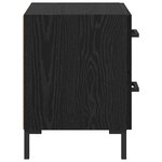 vidaXL Cabinet de chevet avec tiroir Chêne noir 40 x 35 x 47 5 cm