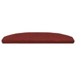 vidaXL Tapis d'escalier auto-adhésifs Semi-circulaire 15 Pièces Bordeaux