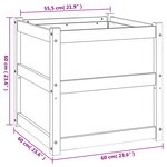 vidaXL Jardinières 2 Pièces bois de pin imprégné
