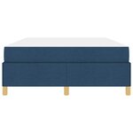 vidaXL Lit à ressorts avec matelas Bleu et Blanc 160 x 200 cm tissu