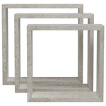 vidaXL Étagères murales sous forme de cube 3 Pièces Gris béton