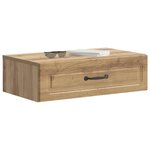 vidaXL Table d'appoint murale Chêne artisanal 59 x 34 5 x 17 cm