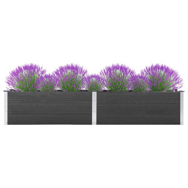 vidaXL Lit surélevé de jardin 300x50x54 cm WPC Gris
