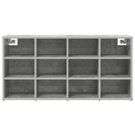vidaXL Cabinet à chaussures Gris béton 103x30x51 cm Bois d'ingénierie