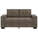 vidaXL Canapé deux places avec coussin Gris foncé Faux cuir