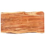 vidaXL Table à dîner à live edge Bois d'acacia massif 200 cm 3 8 cm