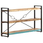 vidaXL Bibliothèque 3 niveaux 140x30x80 cm Bois de récupération massif