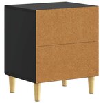 vidaXL Table de chevet Noir 43 x 34 5 x 50 cm Bois d'ingénierie