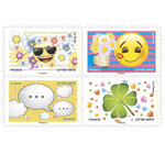 Carnet 12 timbres - Emoji - Lettre verte