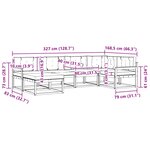 vidaXL Ensemble de canapés d'extérieur 5 pc Blanc et crème Polyester