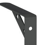 vidaXL Supports d'étagères 4 Pièces 15x2 5x11 5 cm noir acier inoxydable