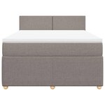 vidaXL Sommier à lattes de lit avec matelas Taupe 160x200 cm Tissu