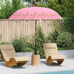 vidaXL Parasol balinais 260 Rose 210-220 cm Coton et bois massif