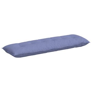 vidaXL Coussin de Dos Bleu denim 160 x 19 x 50 cm tissu