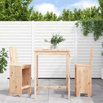 vidaXL Ensemble de bar de jardin 3 Pièces bois de pin massif