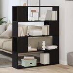 vidaXL Centre de divertissement Noir 100 x 24 x 124 cm