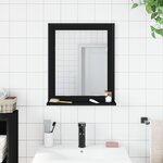 vidaXL Miroir de salle de bain avec étagère noir bois d’ingénierie