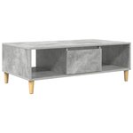 vidaXL Table basse Gris béton 102 x 55 x 35 cm Bois d'ingénierie