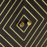 vidaXL Buffet avec 2 portes noir et doré 55x30x75 cm manguier