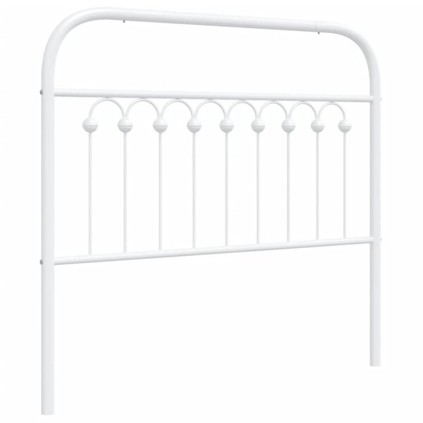 vidaXL Tête de lit métal blanc 100 cm