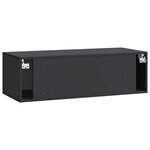vidaXL Meuble TV mural 98 x 41 x 30 cm Noir Bois d'ingénierie
