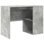 vidaXL Bureau d'angle gris béton 102x88x75 cm Bois d'ingénierie