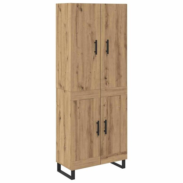 vidaXL Haut Armoire 2 Pièces Chêne artisanal 69 5 x 34 x 180 cm