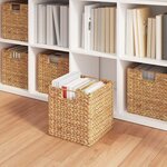 vidaXL Paniers de rangement 2 Pièces Naturel 28 x 28 x 28 cm