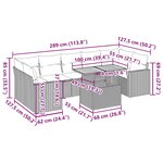 vidaXL Salon de jardin avec coussins 8 Pièces beige résine tressée