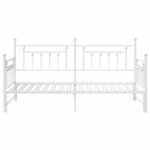 Lit daybed vidaXL avec lit gigogne blanc 90x190 cm en acier