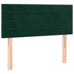 vidaXL Tête de lit à LED Vert foncé 90x5x78/88 cm Velours