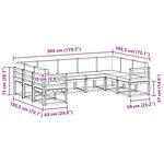vidaXL Ensemble de canapés d'extérieur 9 pc Blanc et anthracite