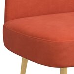 vidaXL Banc rembourré avec dossier Rouge orange 110 x 60 x 76 cm