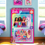 Puzzle - Barbie - 2 modèles de 48 pièces - 28x20cm - Educa