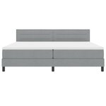 vidaXL Lit à ressort avec matelas & LED Gris clair 200x200 cm Tissu