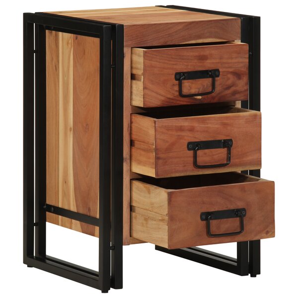 Table de chevet vidaXL 40x40x59 cm en bois d'acacia massif