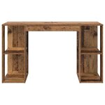 vidaXL Bureau avec Rangement Bois ancien 130 x 50 5 x 75 cm