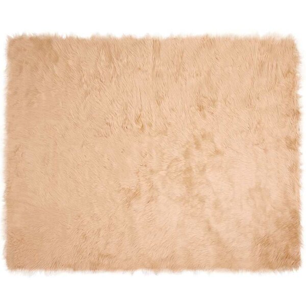 vidaXL Tapis en Peau de Mouton Synthétique Beige 200 x 280 cm