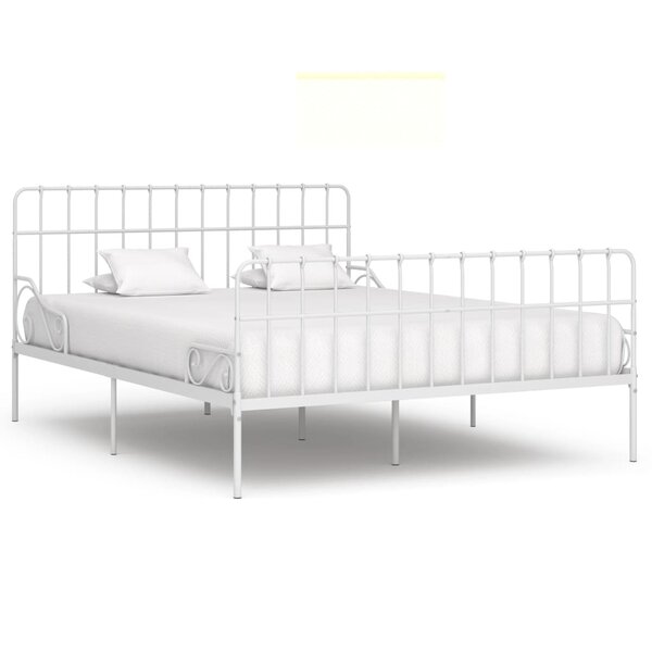 vidaXL Cadre de lit sans matelas avec sommier à lattes métal 200x200cm