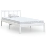 vidaXL Cadre de lit sans matelas blanc bois massif 100x200 cm