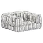 vidaXL Pouf modulaire Gris rayé Tissu