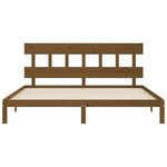 vidaXL Cadre de lit sans matelas marron miel 200x200cm bois pin massif
